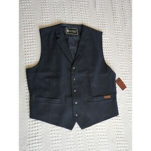 NWT Outback Trading Company Jesse Herringbone Wool Blend Vest Size XL‎ Blue